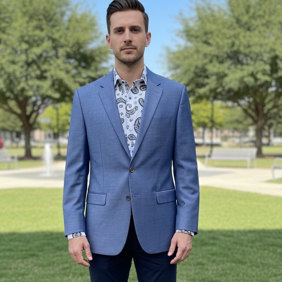🔥 Take 50% OFF- Chaps Men's Blue Blazer Size-40R